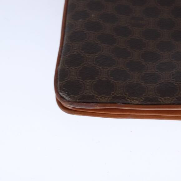 CELINE Macadam Canvas Shoulder Bag Pvc Leather Brown - Picture 13 of 16